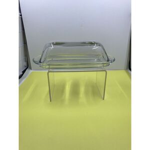Vintage Anchor Hocking Butter Dish Lid Clear Glass